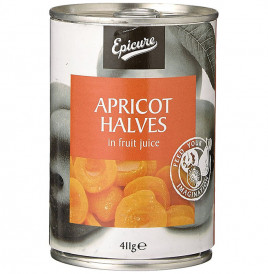 Epicure Apricot Halves In Fruit Juice  Tin  411 grams